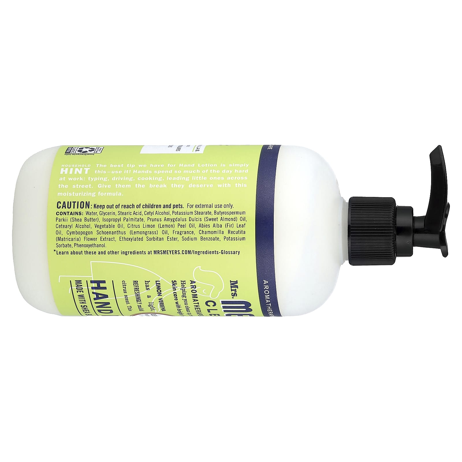 Mrs. Meyers Clean Day, Hand Lotion, Lemon Verbena, 12 fl oz (354 ml)