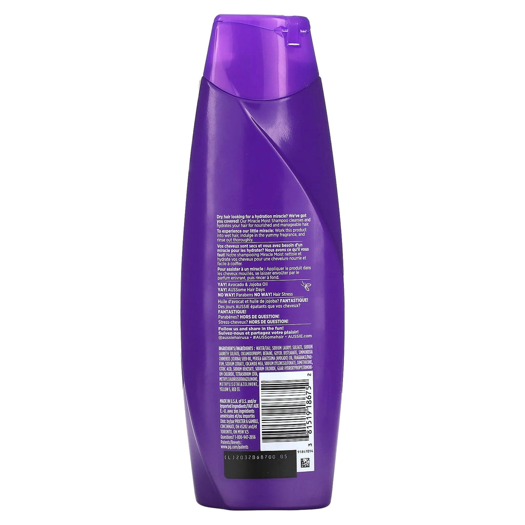 Aussie, Miracle Moist, Shampoo, Avocado & Jojoba Oil, 12.1 fl oz (360 ml)