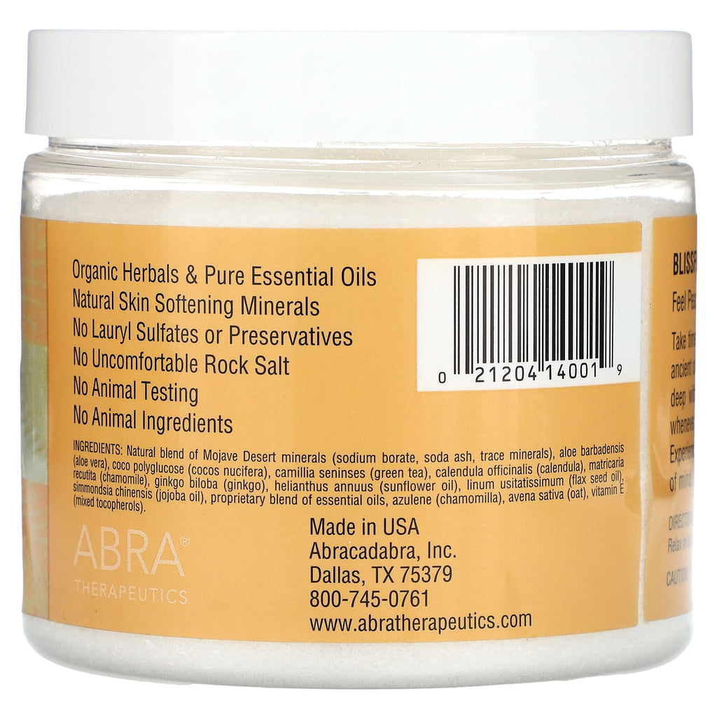 Abra Therapeutics, Natural Bubble Bath, Blissful Harmony, Patchouly & Frankincense, 14 oz (397 g)