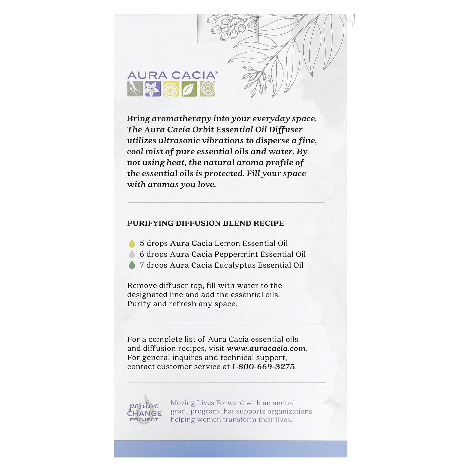 Aura Cacia, Orbit, USB Ultrasonic Essential Oil Diffuser, 1 Count