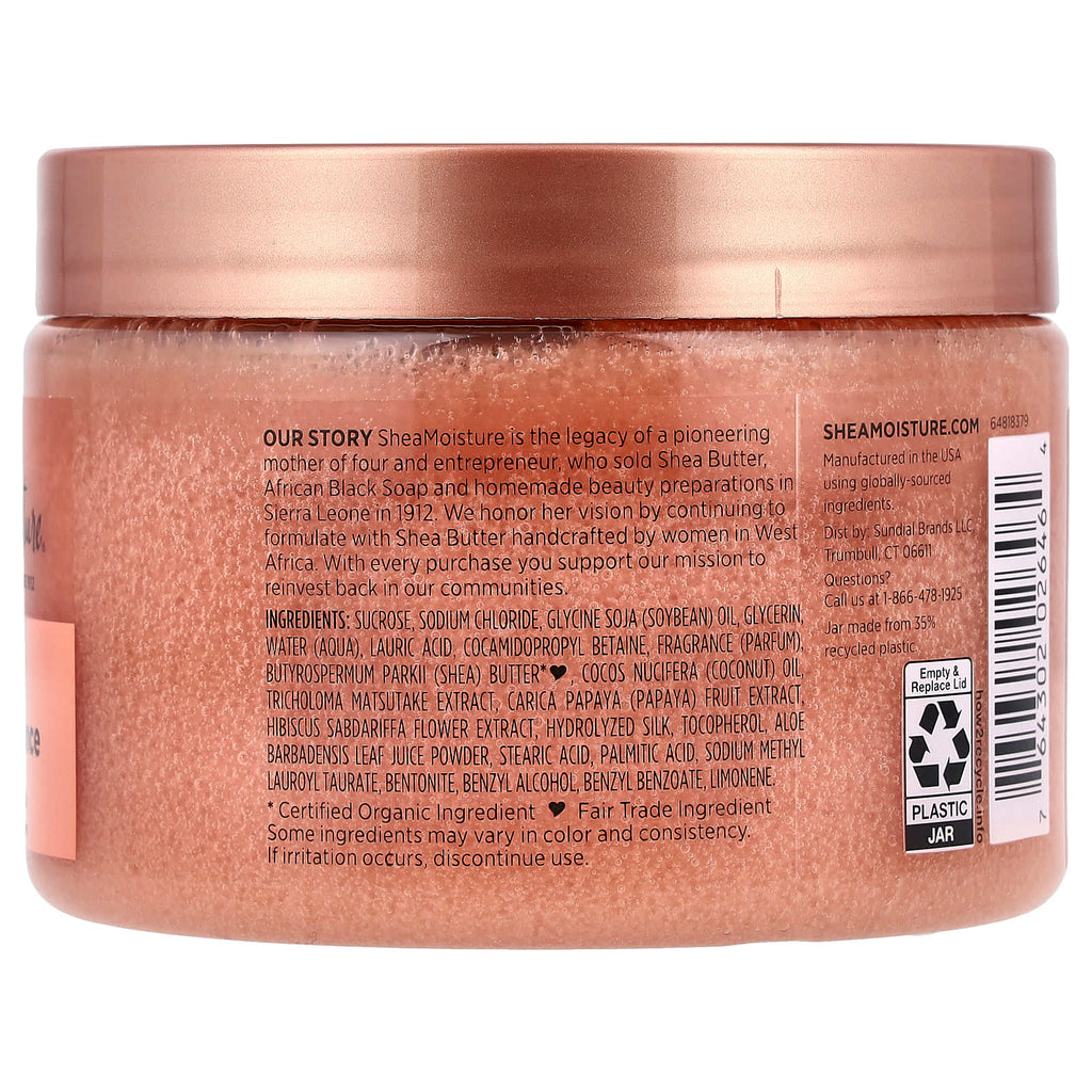 SheaMoisture, Glowing Radiance Shea Sugar Scrub, Coconut & Hibiscus, 12 oz (340 g)