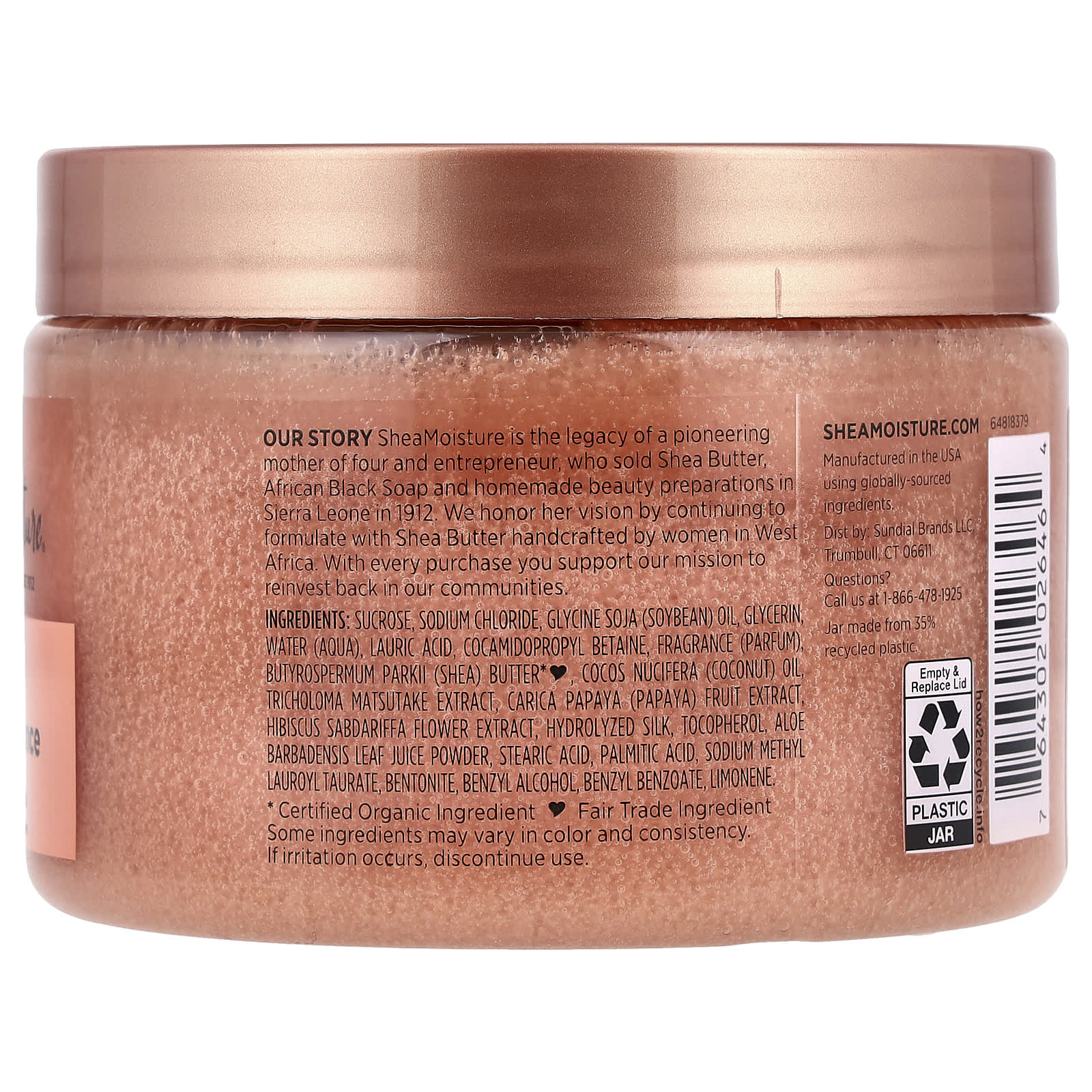 SheaMoisture, Glowing Radiance Shea Sugar Scrub, Coconut & Hibiscus, 12 oz (340 g)
