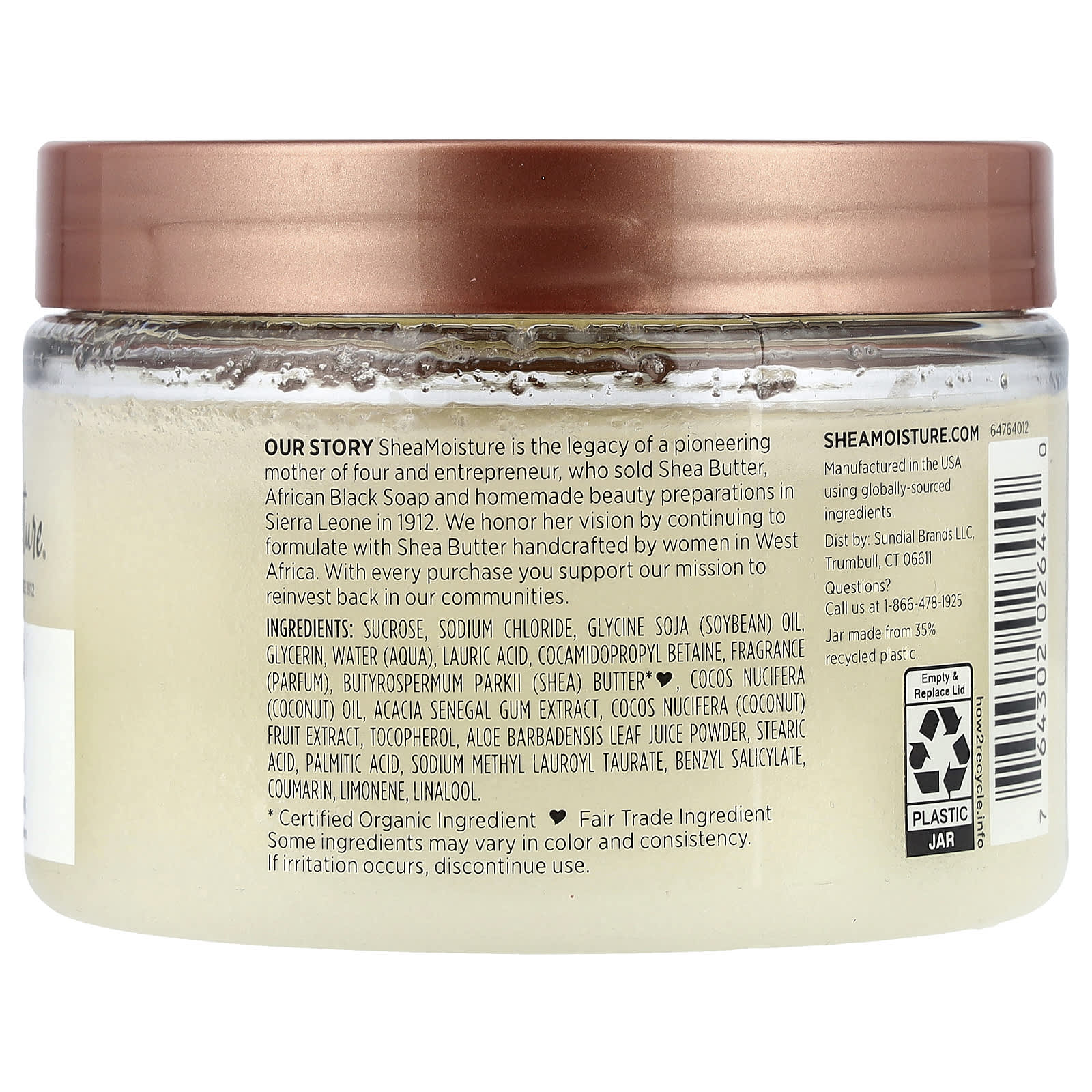 SheaMoisture, Daily Hydration Shea Sugar Scrub, 100% Virgin Coconut Oil, 12 oz (340 g)