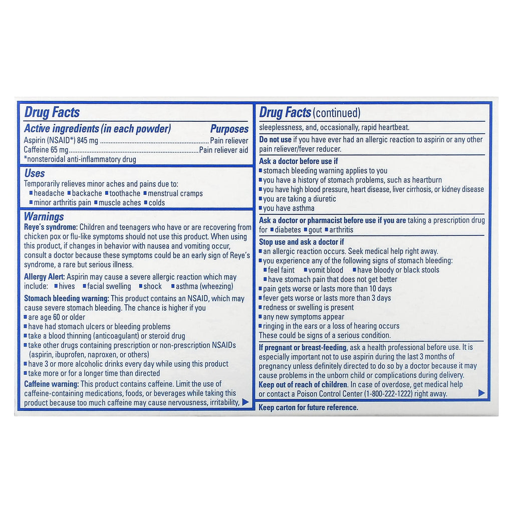 BC, Fast Pain Relief Powder, Headaches & Body Aches , 50 Packs