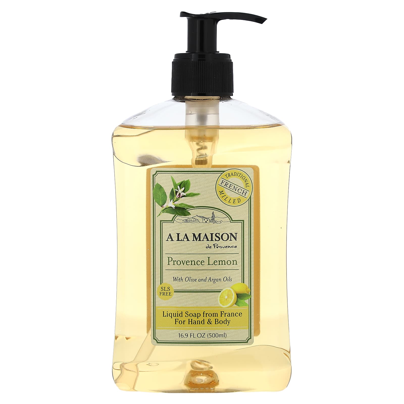 A La Maison de Provence, Liquid Soap For Hand & Body, Provence Lemon, 16.9 fl oz (500 ml)