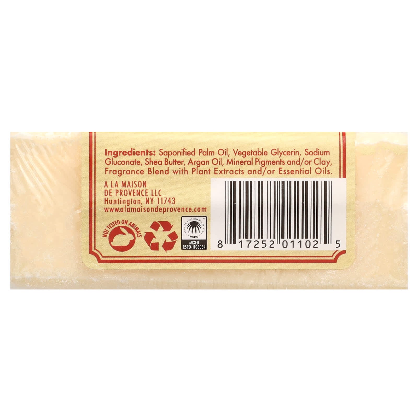 A La Maison de Provence, Hand & Body Bar Soap, Honey Crisp Apple, 8.8 oz (250 g)