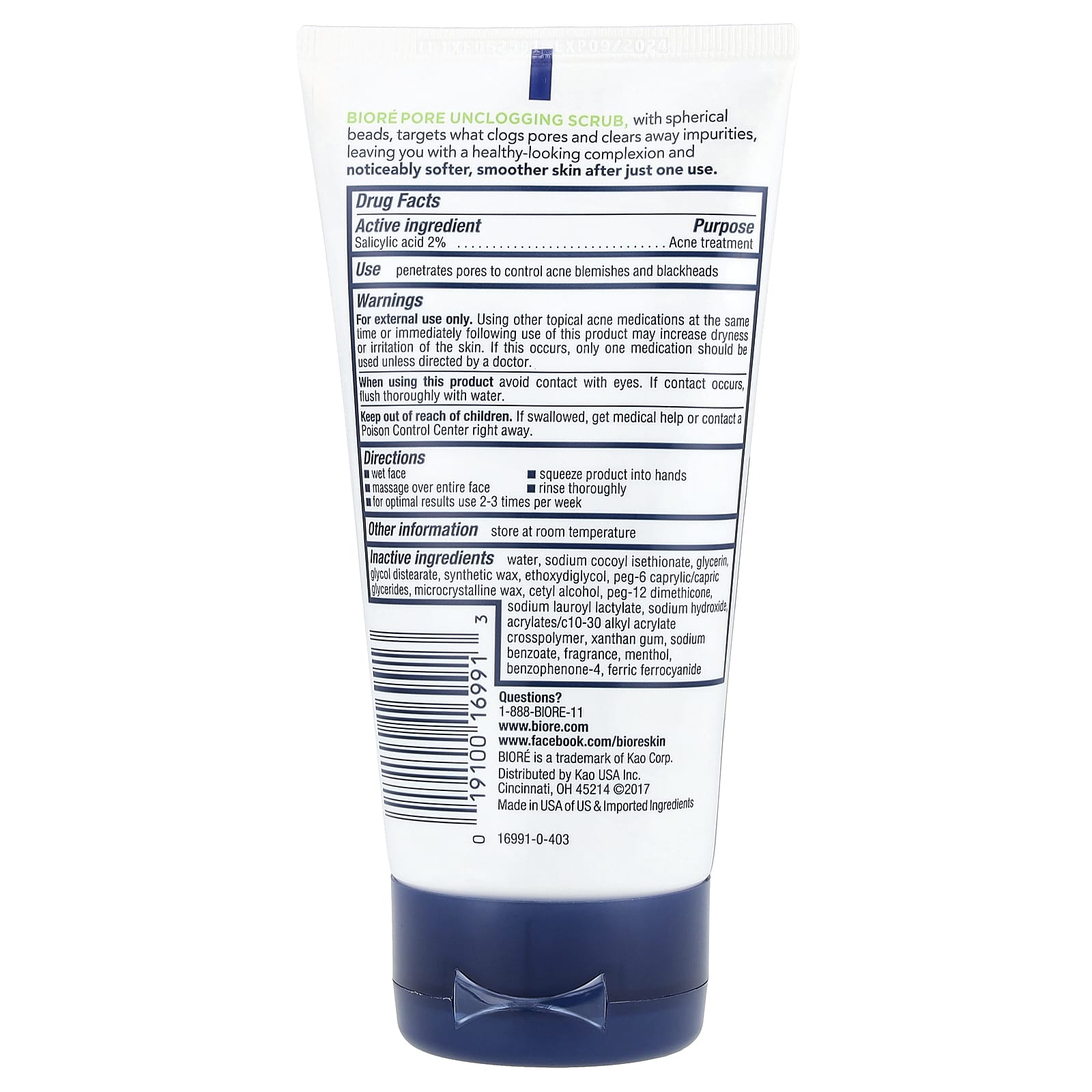Biore, Pore Unclogging Scrub, 5 oz (141 g)