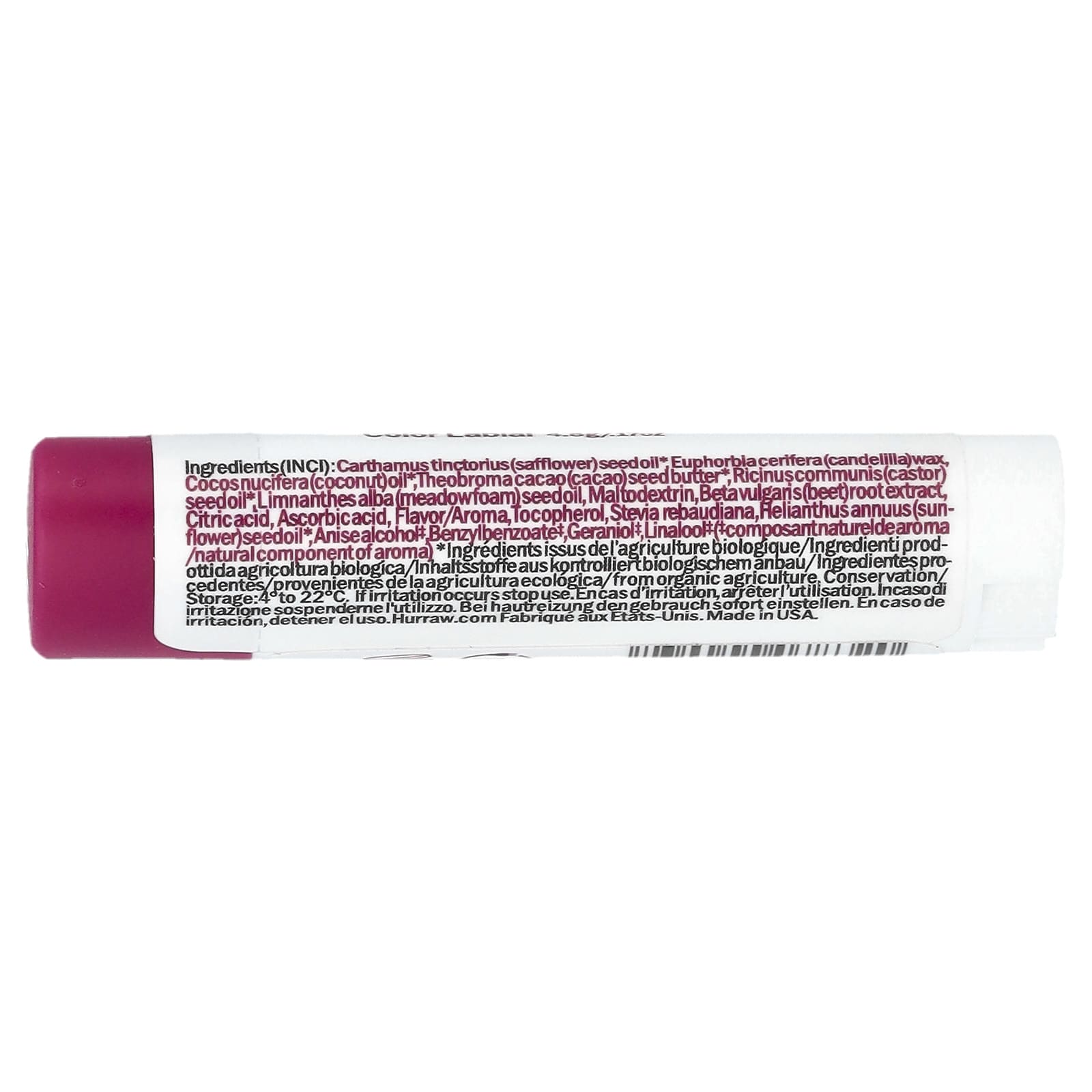 Hurraw! Balm, PlantColor™, Lip Color, No 3, 0.17 oz (4.8 g)