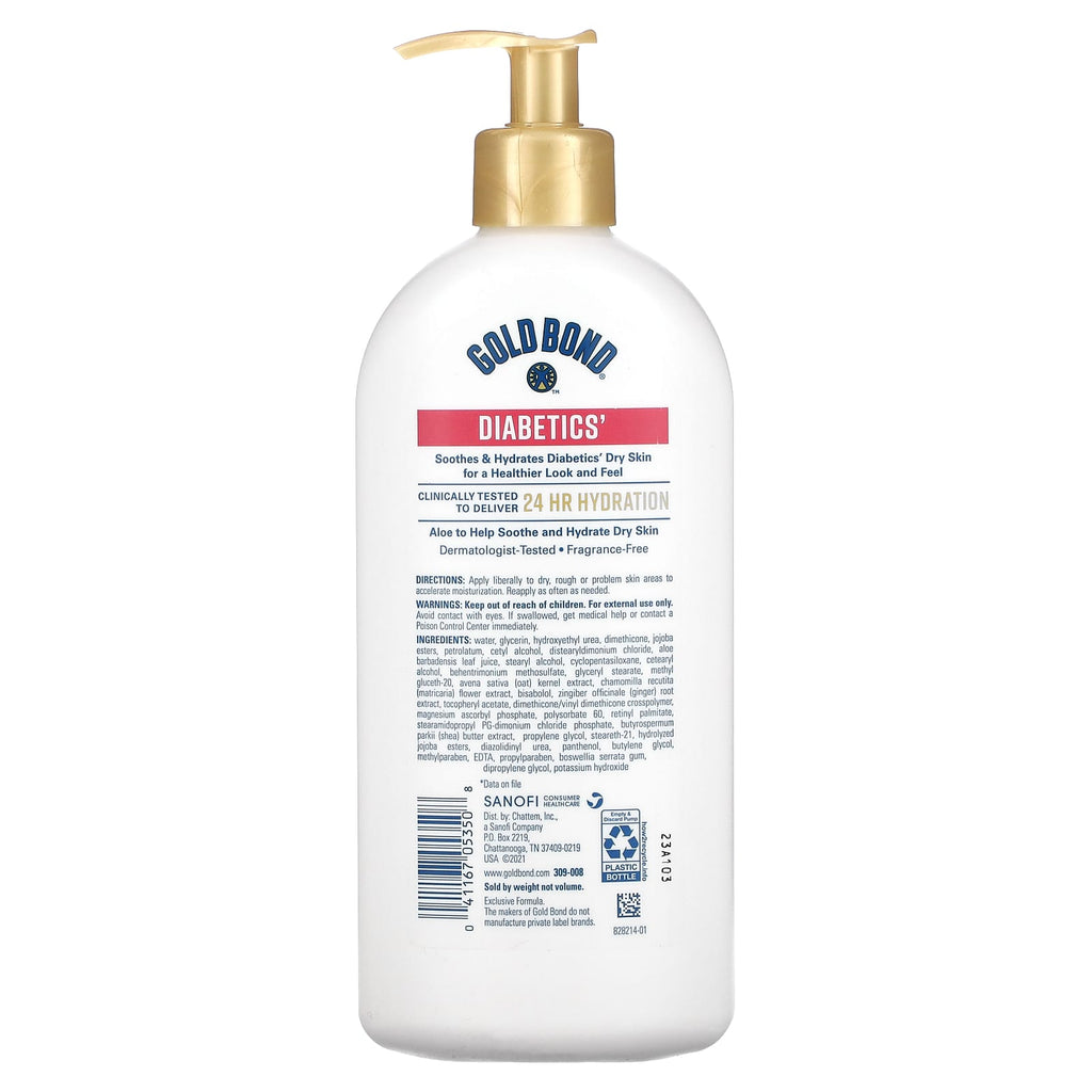 Gold Bond, Diabetics, Dry Skin Relief Body Lotion, Aloe, 13 oz (368 g)