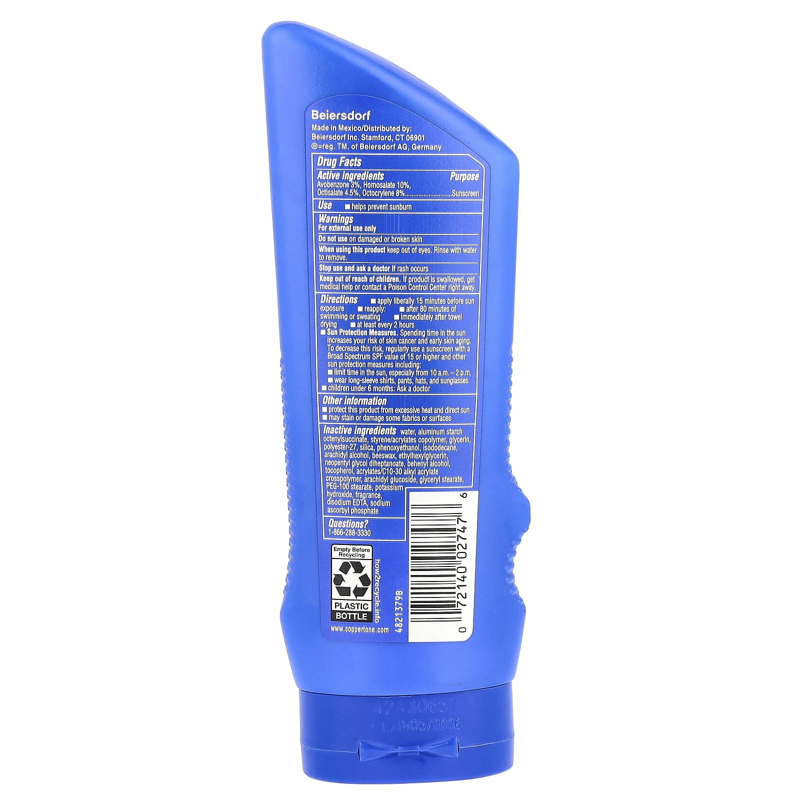 Coppertone, Sport, Sunscreen Lotion, 4-in-1 Performance, SPF 50, 7 fl oz (207 ml)