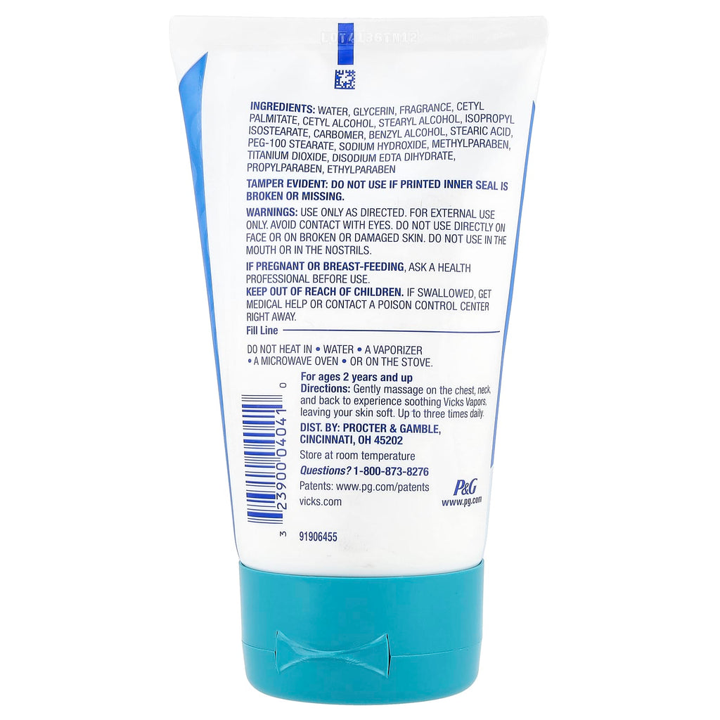 Vicks, VapoCream™, Soothing Vapors, 3 oz (85 g)