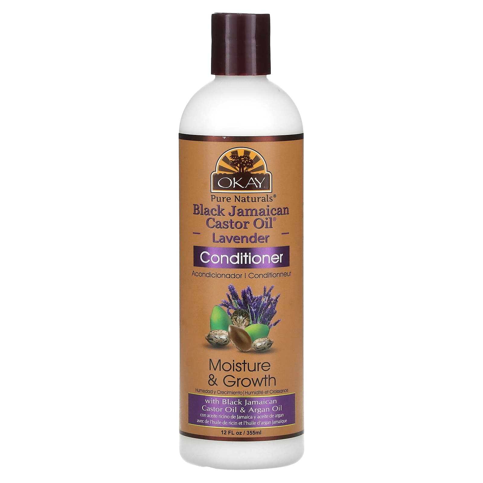 Okay Pure Naturals, Black Jamaican Castor Oil, Conditioner, Lavender, 12 fl oz (355 ml)