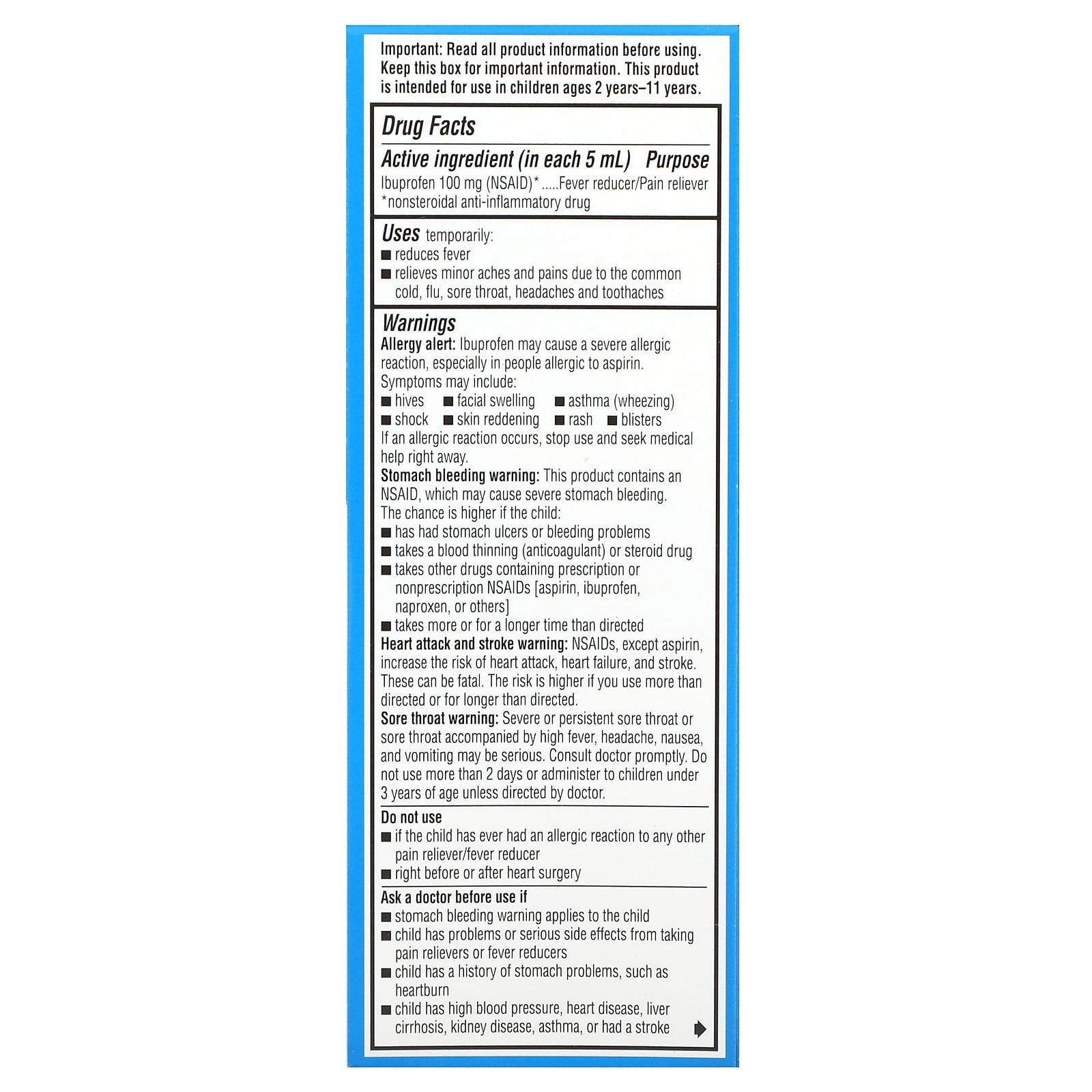 Advil, Children's Advil, Fever, For Ages 2-11 Years, White Grape, 4 fl oz (120 ml)