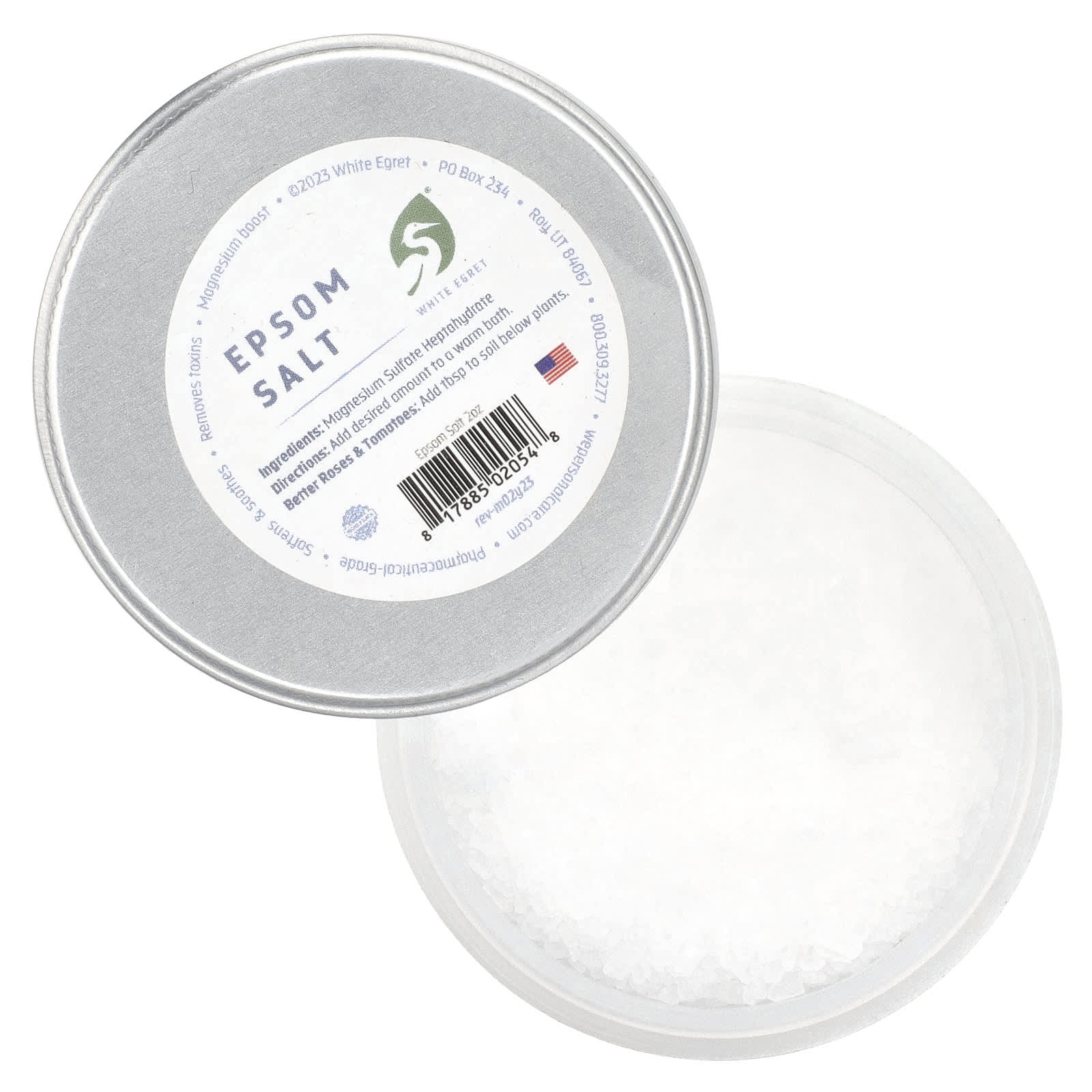 White Egret, Epsom Salt, 2 oz
