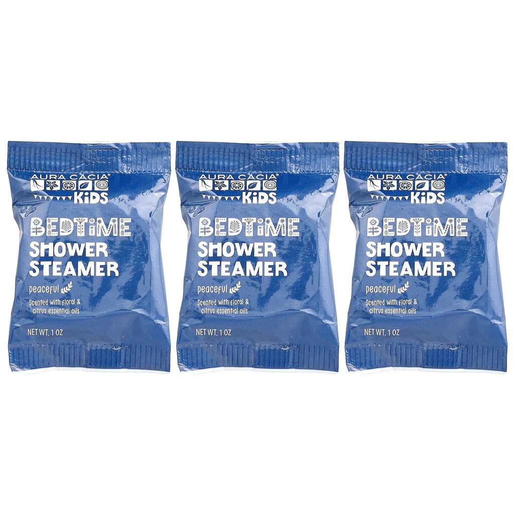 Aura Cacia, Kids, Bedtime Shower Steamers, Peaceful, 3 Tablets