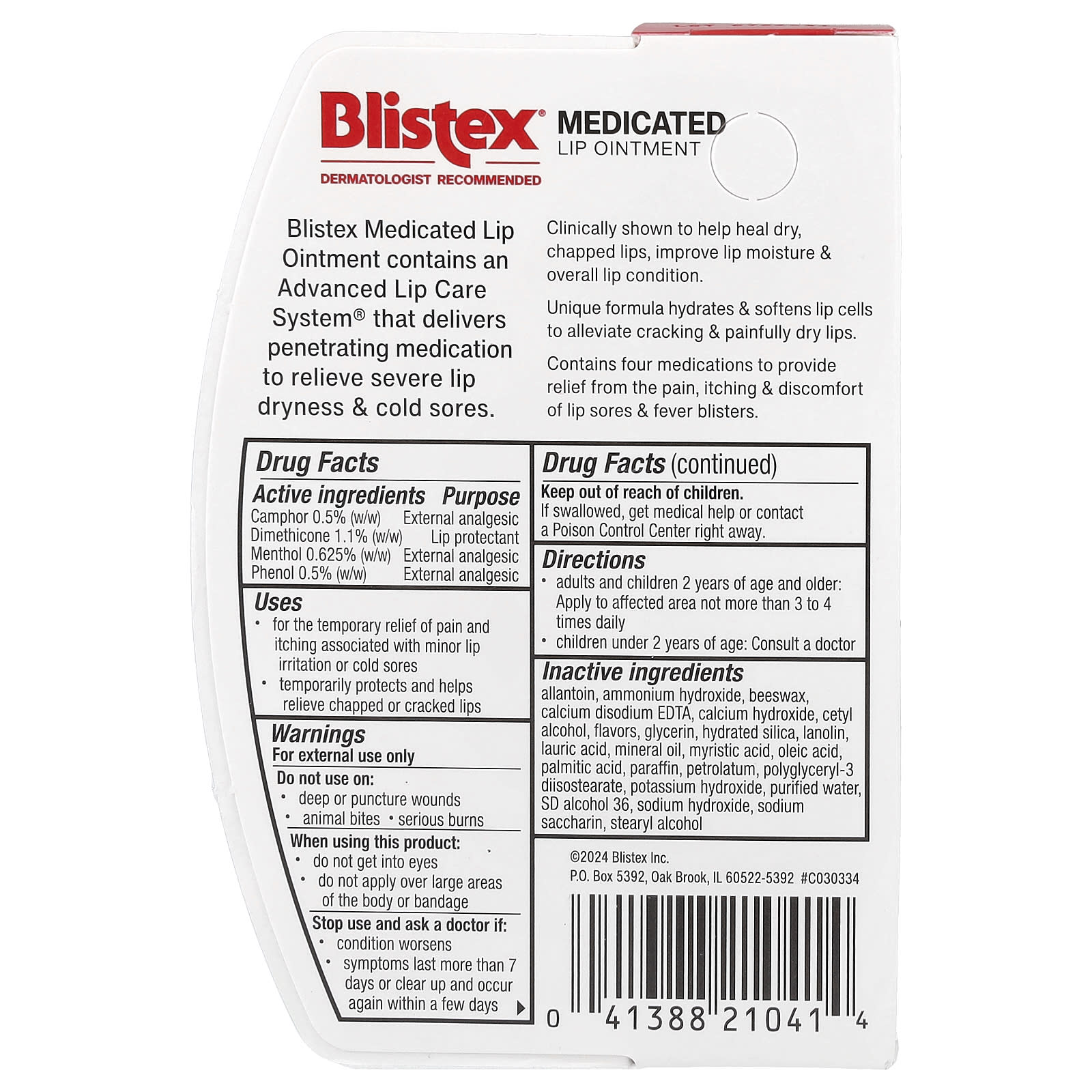 Blistex, Medicated Lip Ointment, 0.35 oz (10 g)