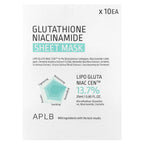 APLB, Glutathione Niacinamide Beauty Sheet Mask, 10 Sheets, 0.85 fl oz (25 ml) Each