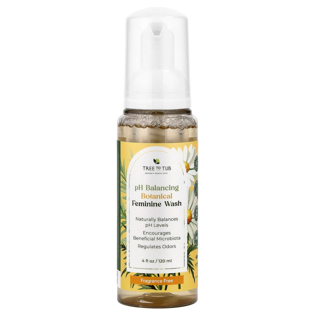 Tree To Tub, pH Balancing Botanical Feminine Wash, Fragrance Free , 4 fl oz (120 ml)