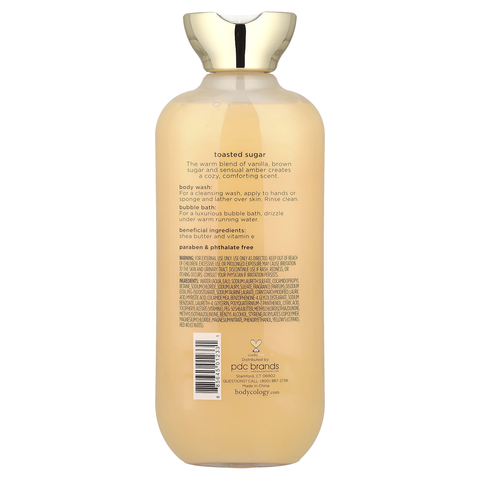 Bodycology, 2 In 1 Body Wash & Bubble Bath, Toasted Sugar, 16 fl oz (473 ml)