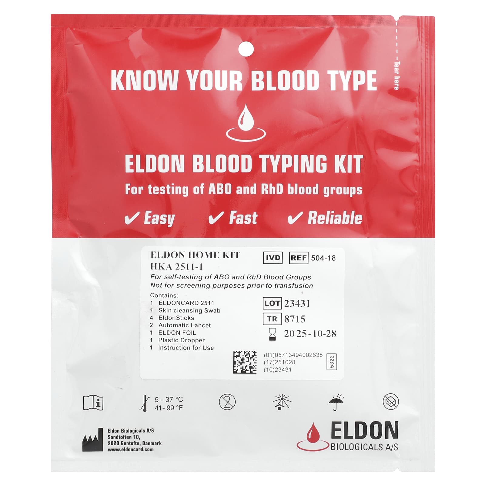 D'adamo, Eldon Blood Typing Kit, 1 Kit