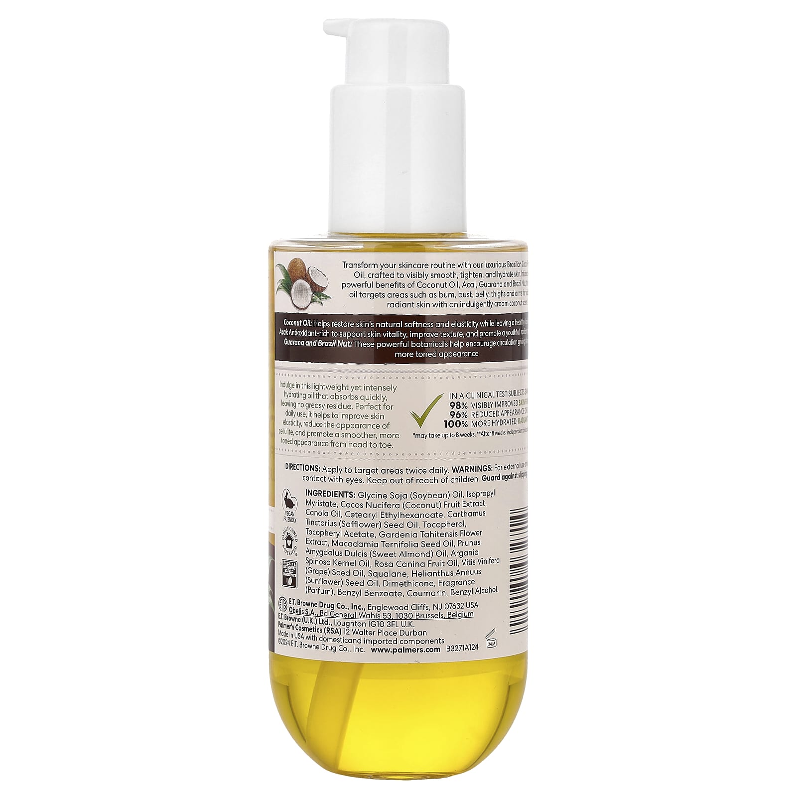 Palmer's, Coconut Oil Formula® with Vitamin E, Firming Bum, Bust & Body Oil, Brazilian Coco, 6.5 fl oz (192 ml)