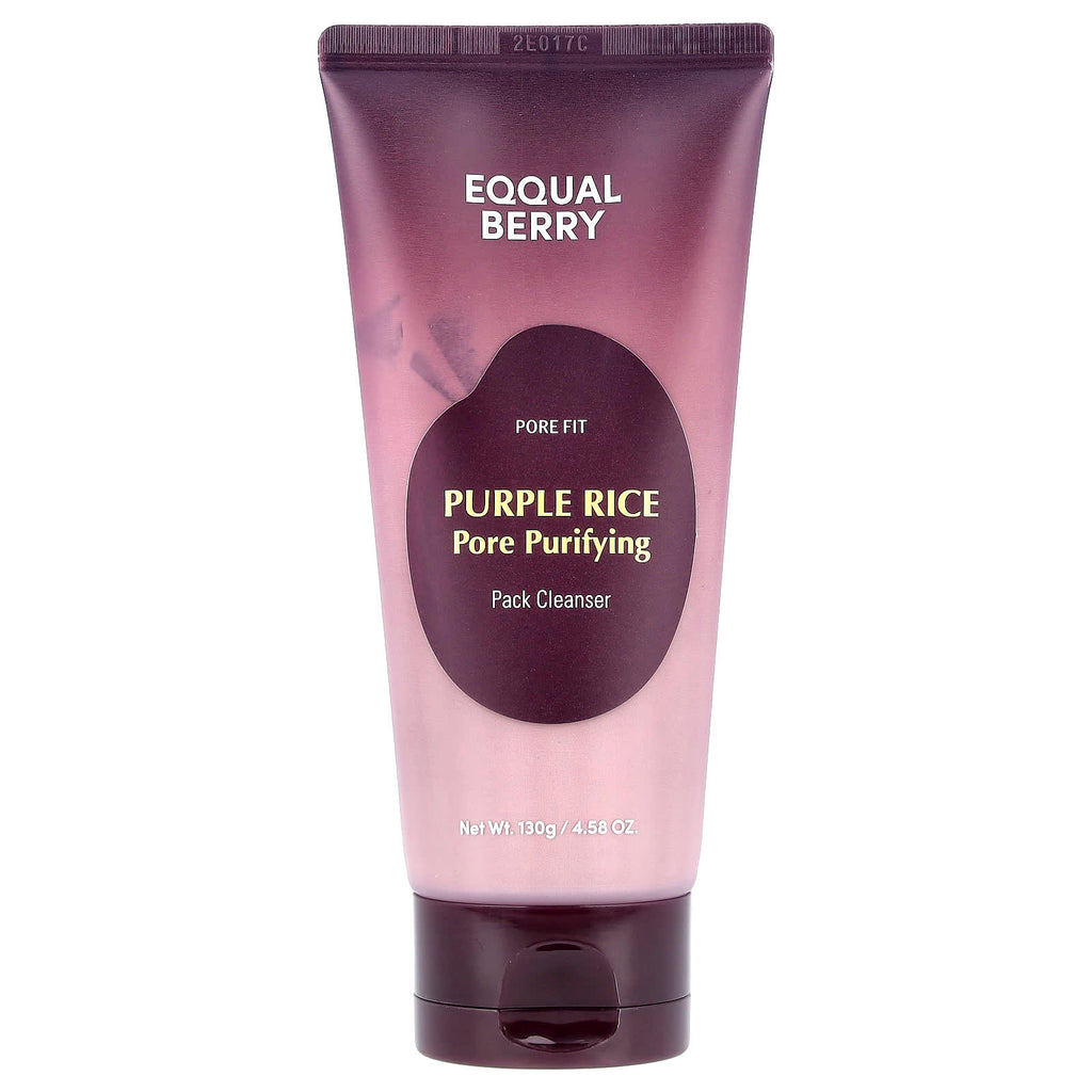 EQQUALBERRY, Purple Rice Pore Purifying Pack Cleanser, 4.58 oz (130 g)