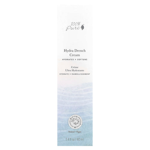 100% PURE, Hydra Drench Cream, 1.4 fl oz (40 ml)