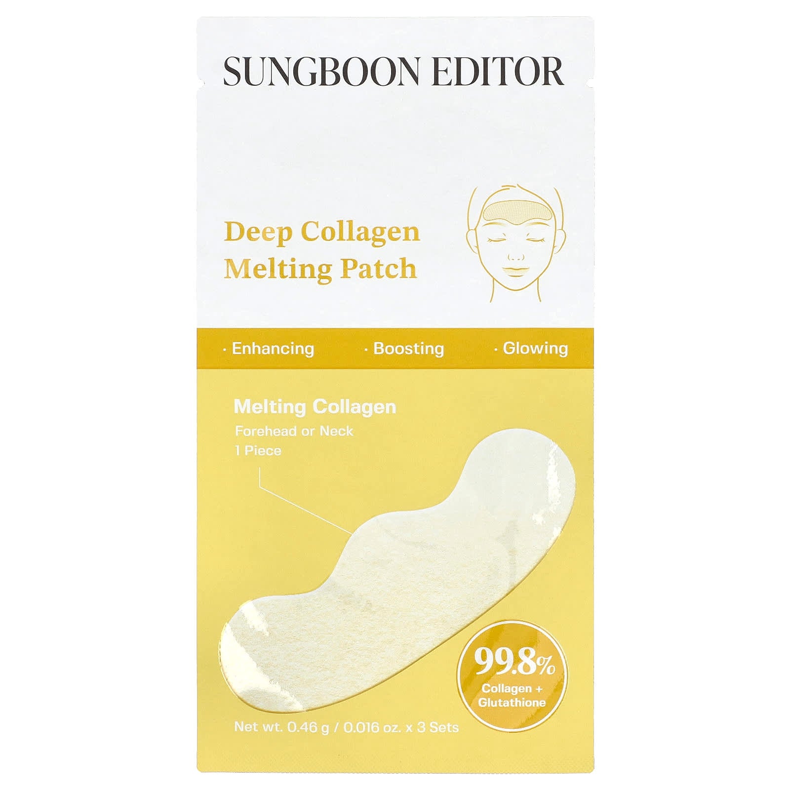 Sungboon Editor, Deep Collagen Melting Patch , 3 Sets, 0.016 oz (0.46 g) Each