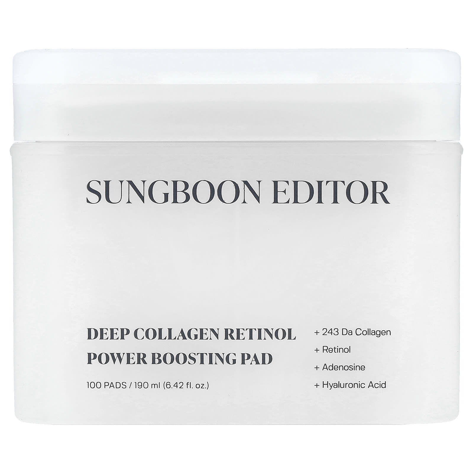 Sungboon Editor, Deep Collagen Retinol Power Boosting Pad, 100 Pads