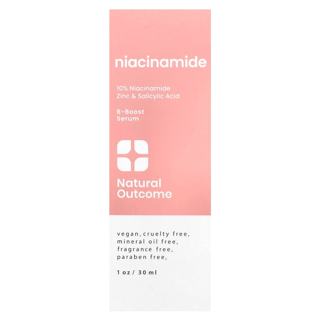 Natural Outcome, Niacinamide, B-Boost Serum, Fragrance Free, 1 oz (30 ml)