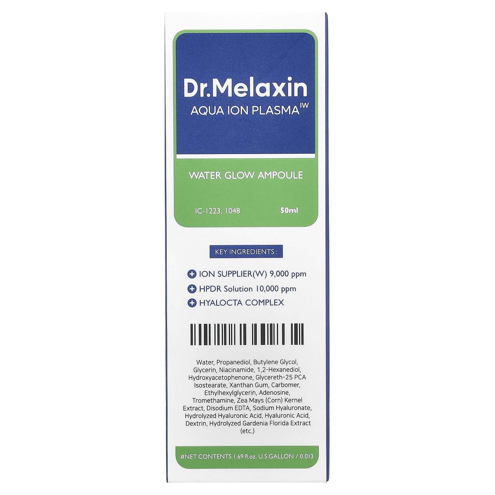 Dr.Melaxin, Aqua Ion Plasma, Water Glow Ampoule, 1.69 fl oz (50 ml)