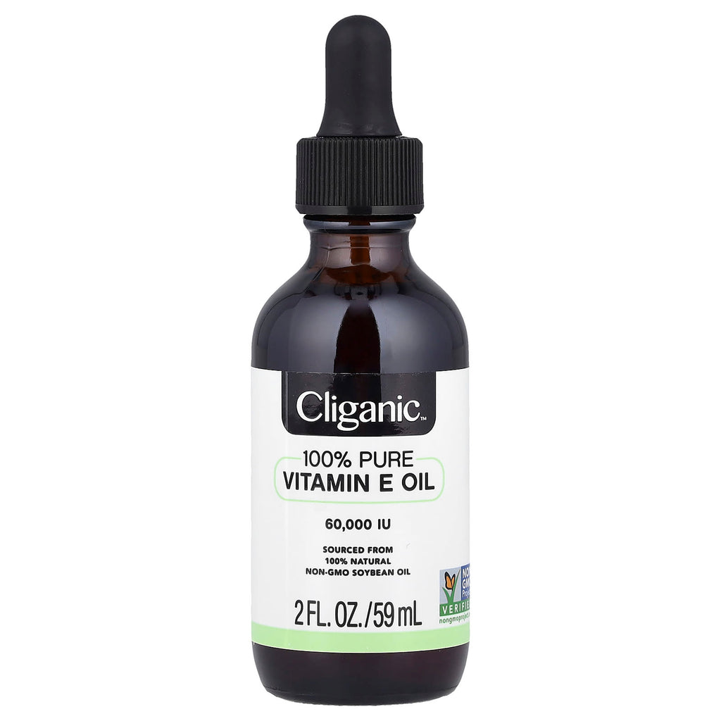 Cliganic, 100% Pure Vitamin E Oil, 60,000 IU, 2 fl oz (59 ml)