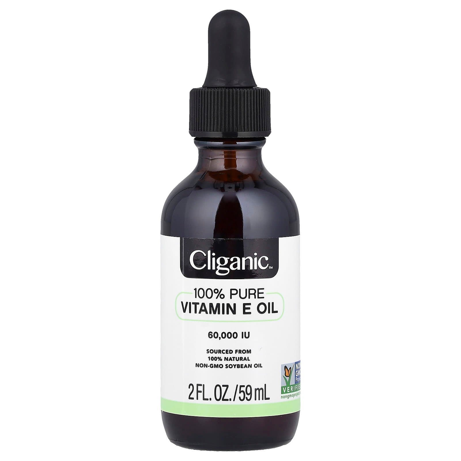 Cliganic, 100% Pure Vitamin E Oil, 60,000 IU, 2 fl oz (59 ml)