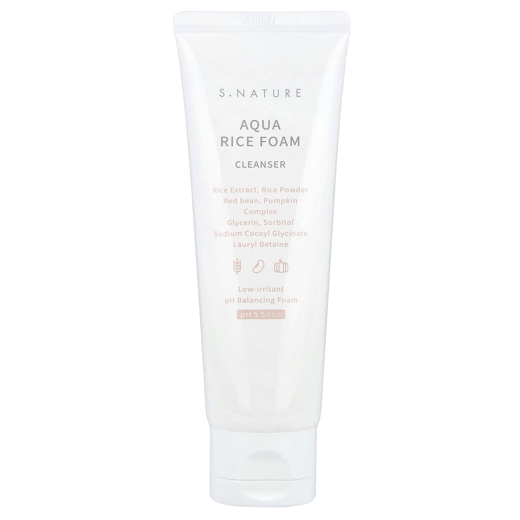 S.NATURE, Aqua Rice Foam Cleanser, 2.7 fl oz (80 ml)