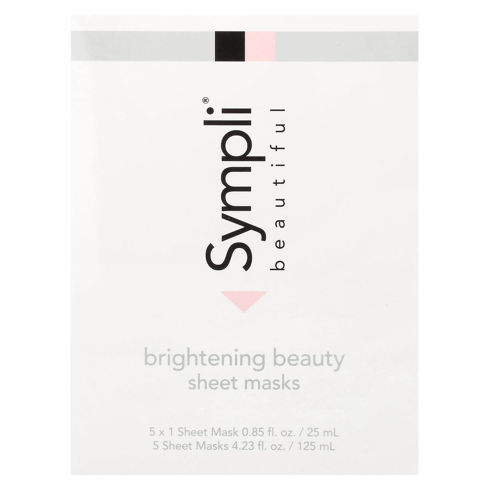 Sympli Beautiful, Brightening Beauty Sheet Mask, 5 Sheet Masks, 0.85 oz (25 ml) Each