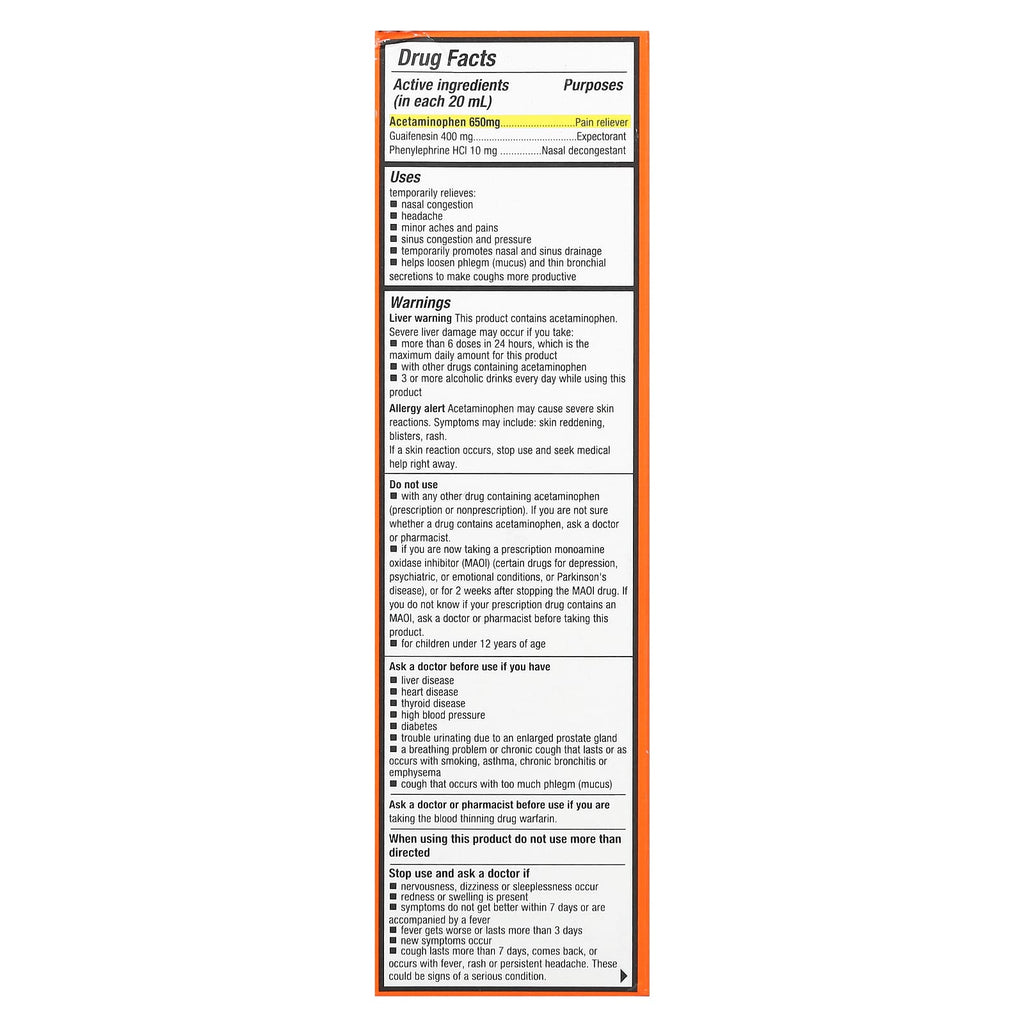 Tukol, Max Action, Sinus, Ages 12 & Over, Natural Ginger, 6 fl oz (177 ml)