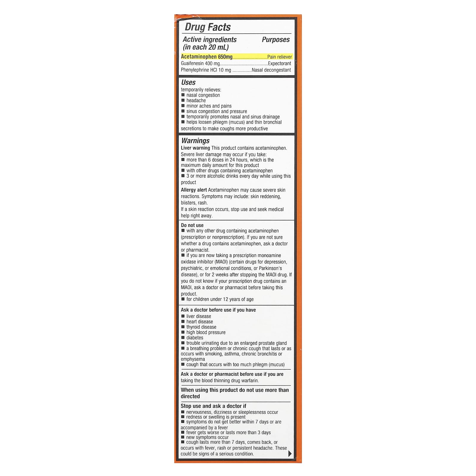 Tukol, Max Action, Sinus, Ages 12 & Over, Natural Ginger, 6 fl oz (177 ml)