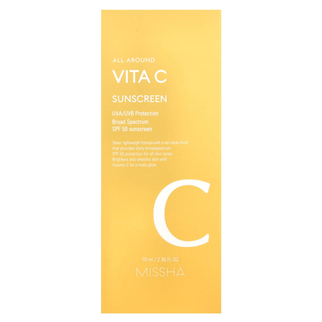 Missha, All Around Vita C Sunscreen, SPF 50, 2.36 fl oz (70 ml)