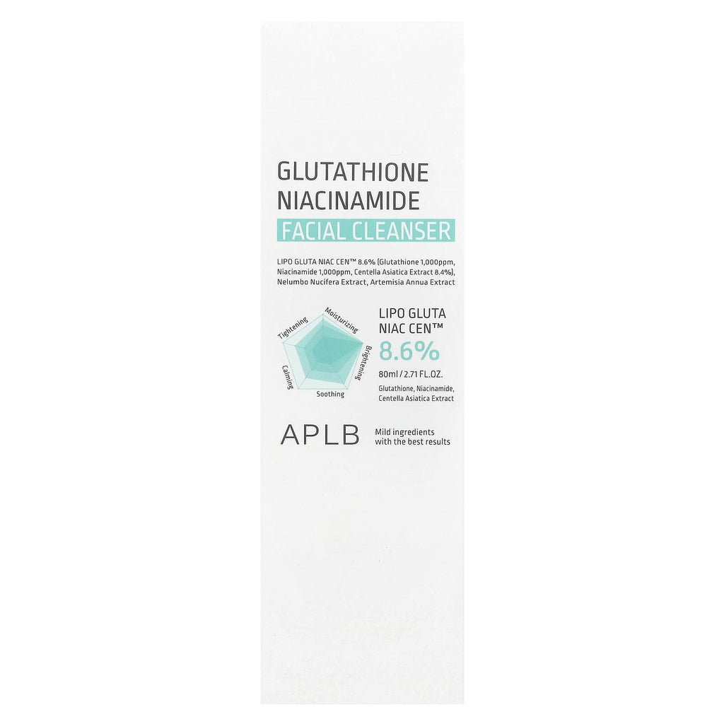APLB, Glutathione Niacinamide, Facial Cleanser, 2.71 fl oz (80 ml)