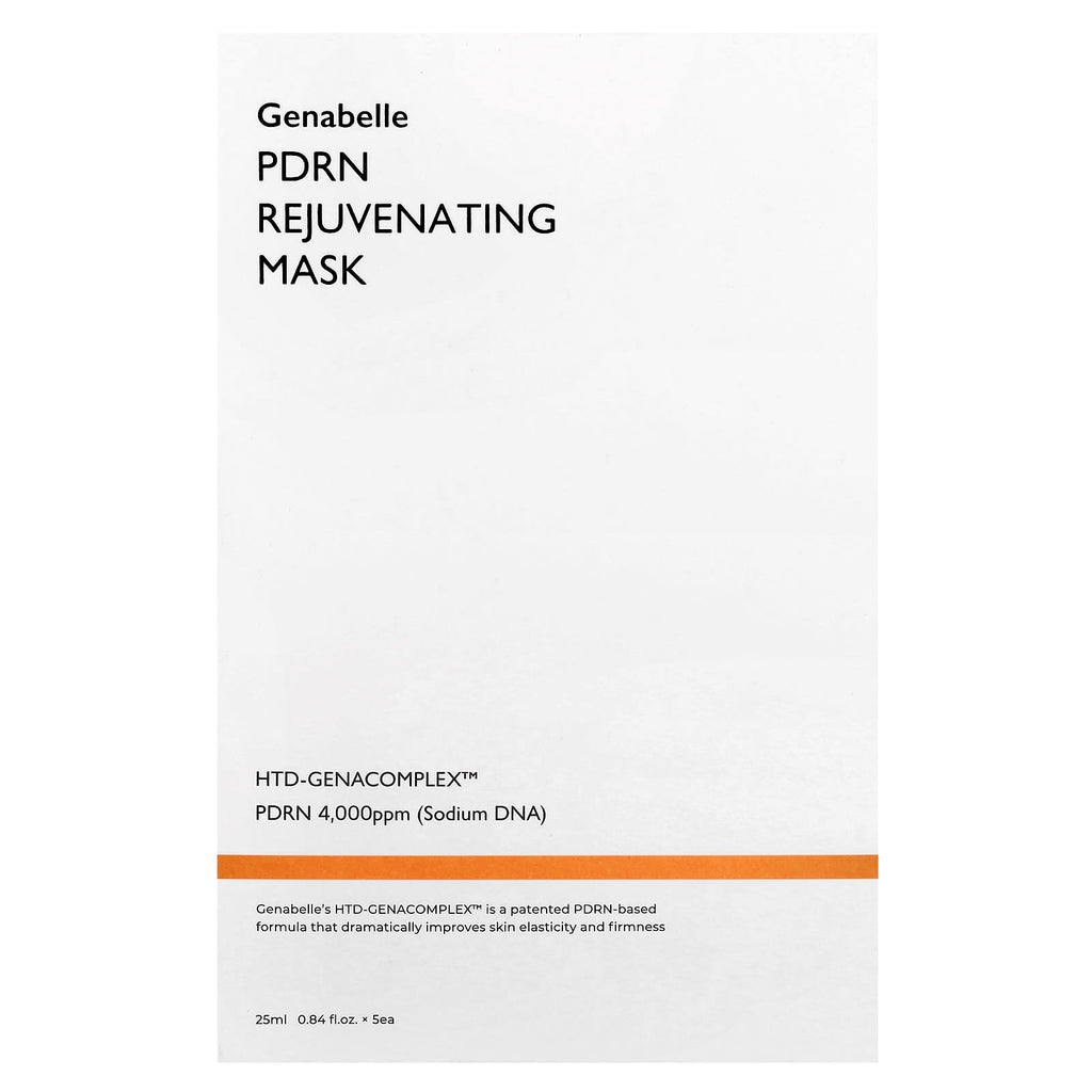 Genabelle, PDRN Rejuvenating Beauty Mask, 5 Sheets, 0.84 fl oz (25 ml) Each