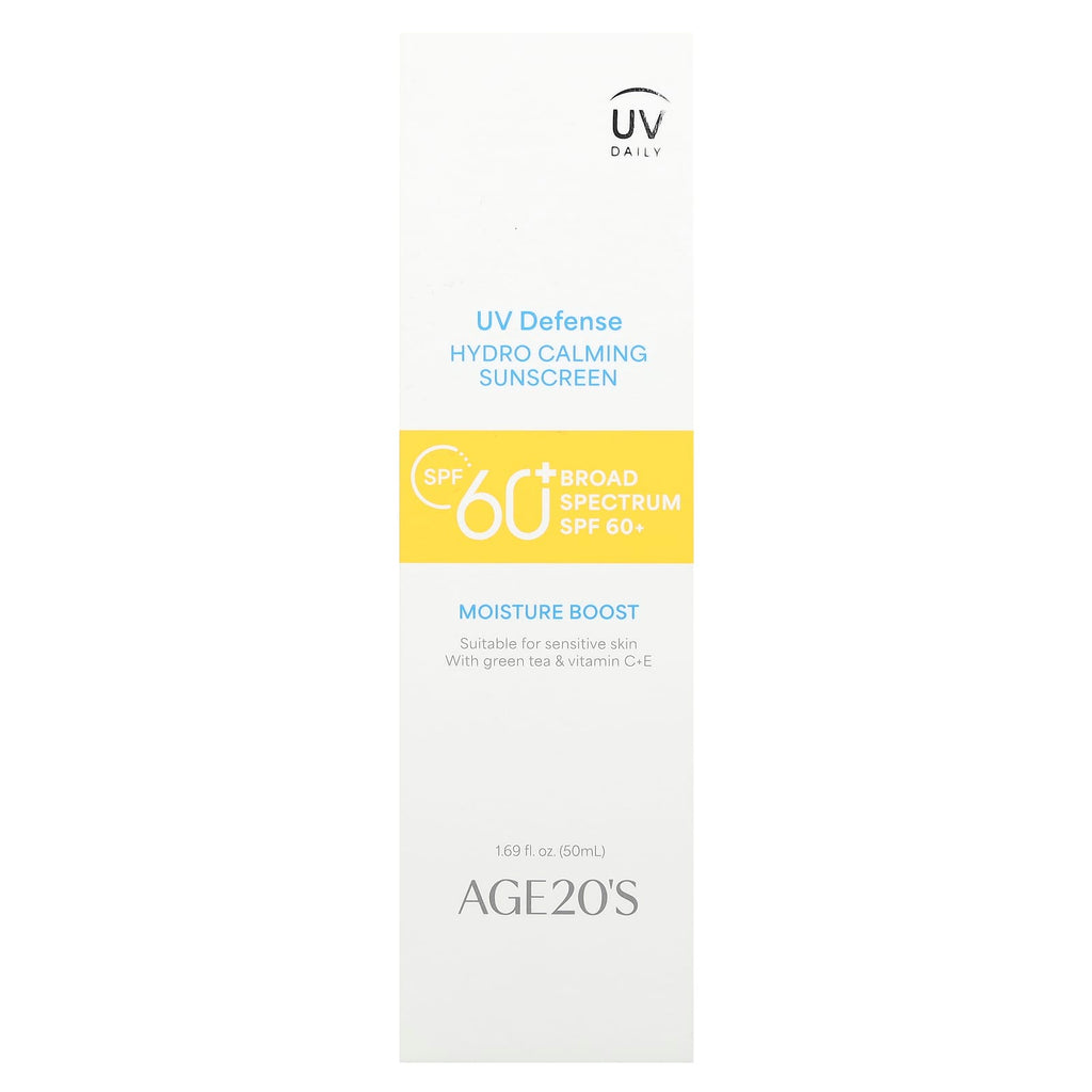 AGE20'S, UV Defense, Hydro Calming Sunscreen, SPF 60+, 1.69 fl oz (50 ml)