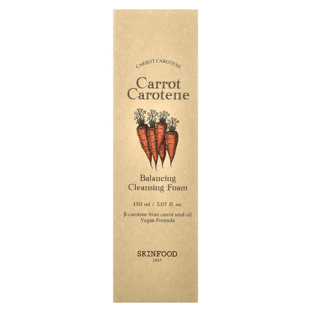 SKINFOOD, Carrot Carotene Balancing Cleansing Foam, 5.07 fl oz (150 ml)