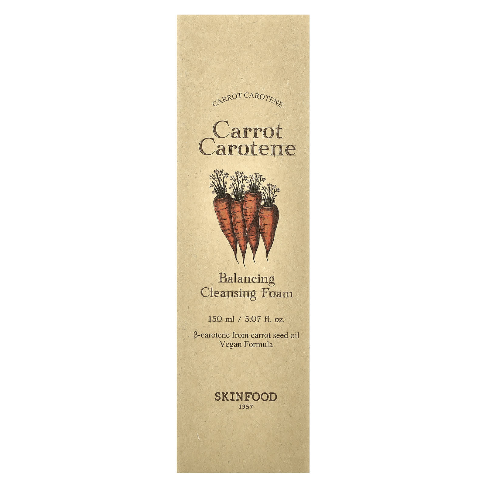 SKINFOOD, Carrot Carotene Balancing Cleansing Foam, 5.07 fl oz (150 ml)