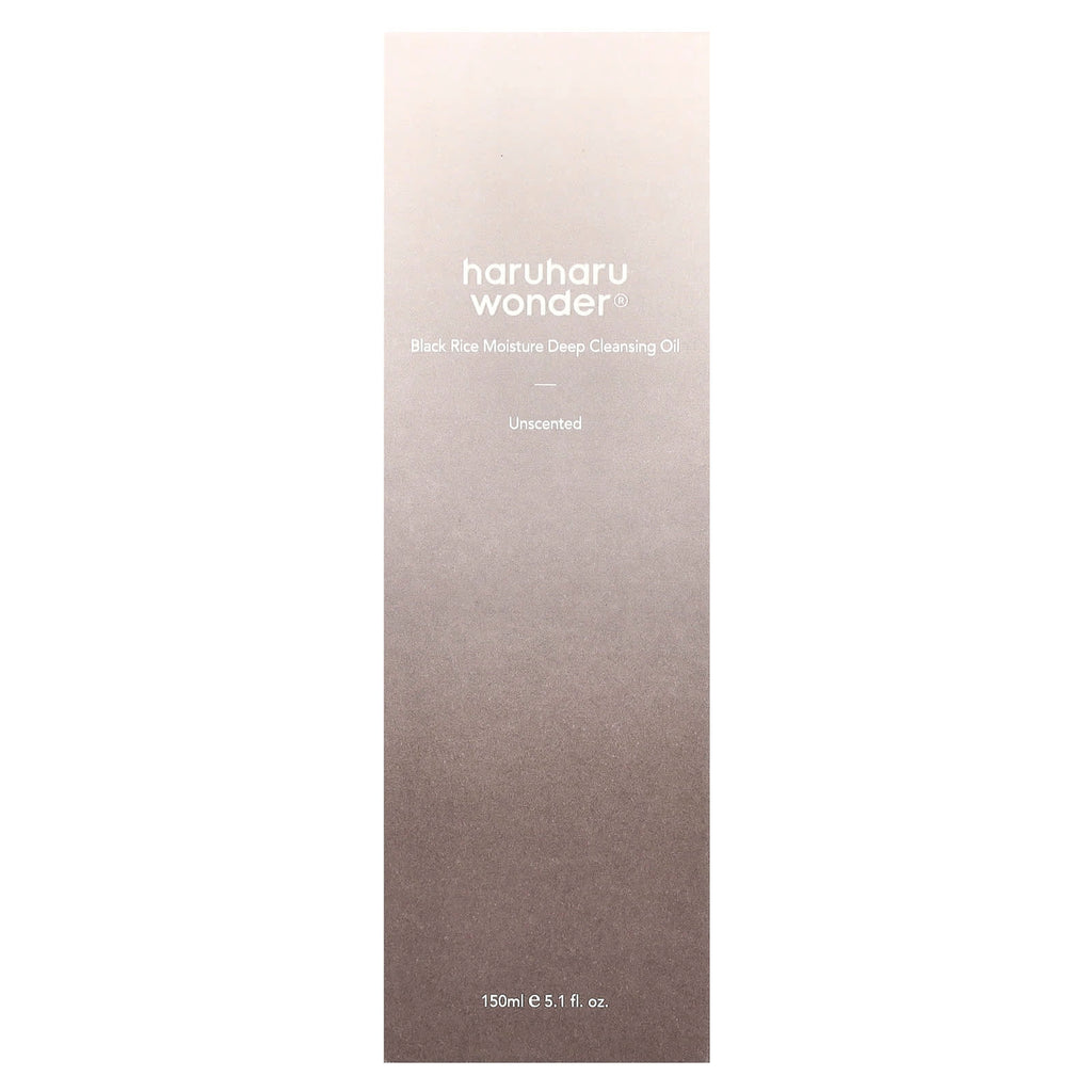 Haruharu, Wonder®, Black Rice Moisture Cleansing Oil, Unscented, 5.1 fl oz (150 ml)