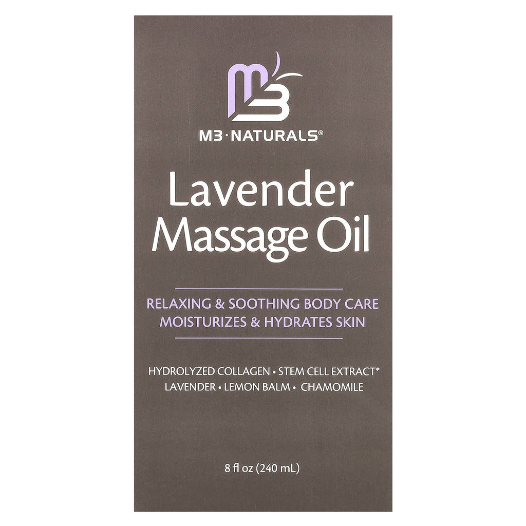 M3 Naturals, Lavender Massage Oil, 8 fl oz (240 ml)