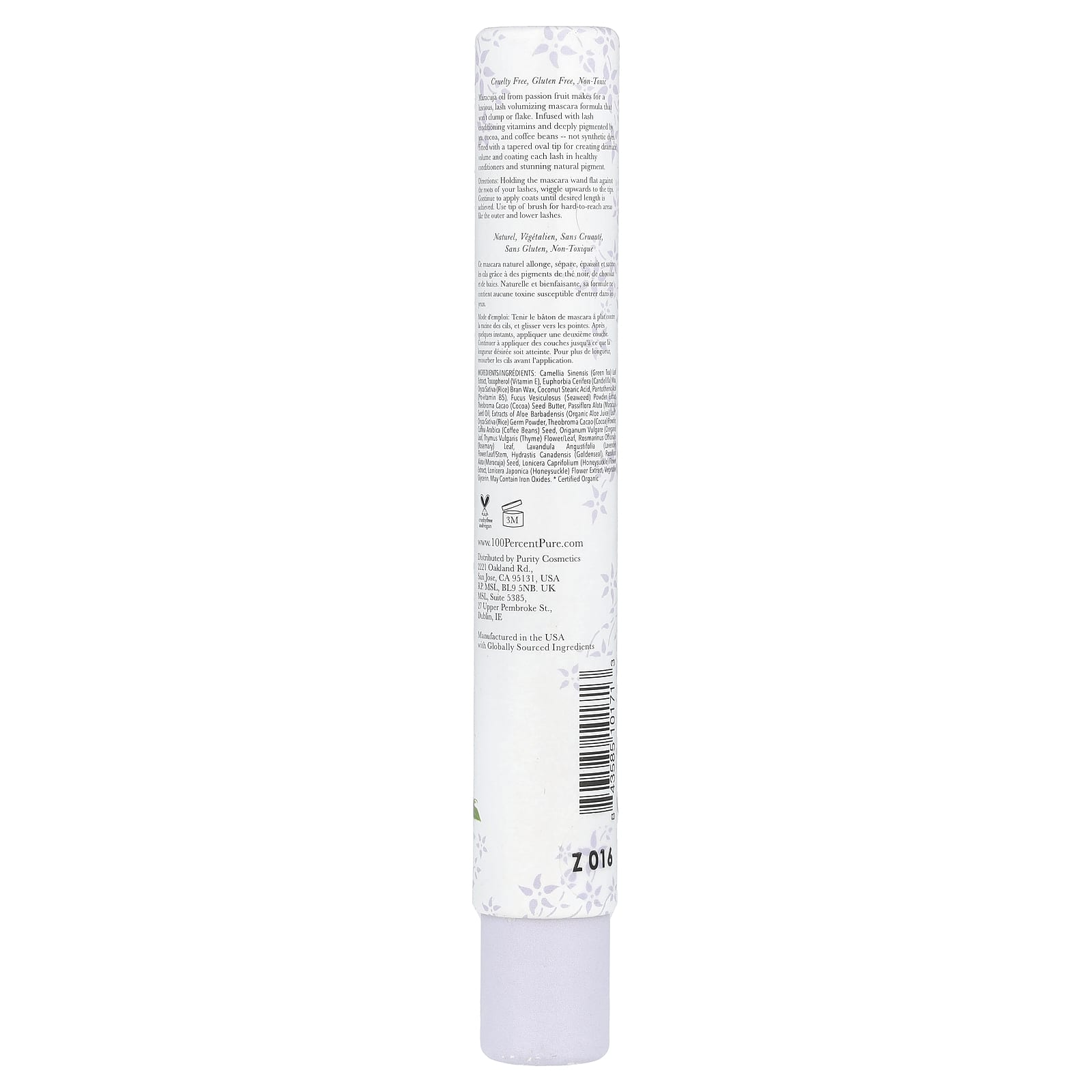 100% PURE, Maracuja Oil Mascara, Black Tea, 0.35 oz (10 g)
