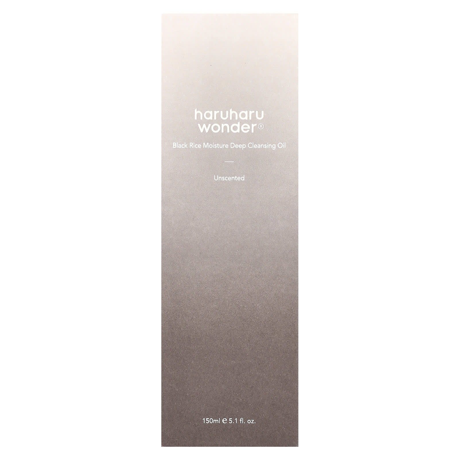 Haruharu, Wonder®, Black Rice Moisture Cleansing Oil, Unscented, 5.1 fl oz (150 ml)