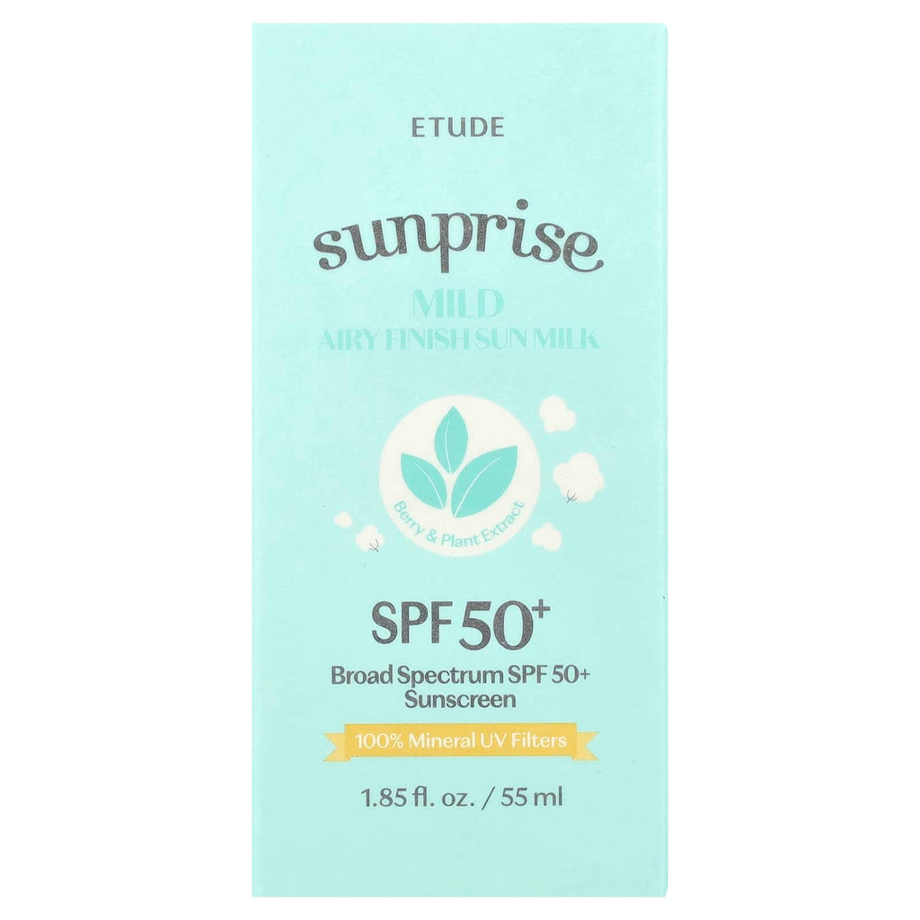 ETUDE, Sunprise, Mild Airy Finish Sun Milk, SPF 50+, 1.85 fl oz (55 ml)