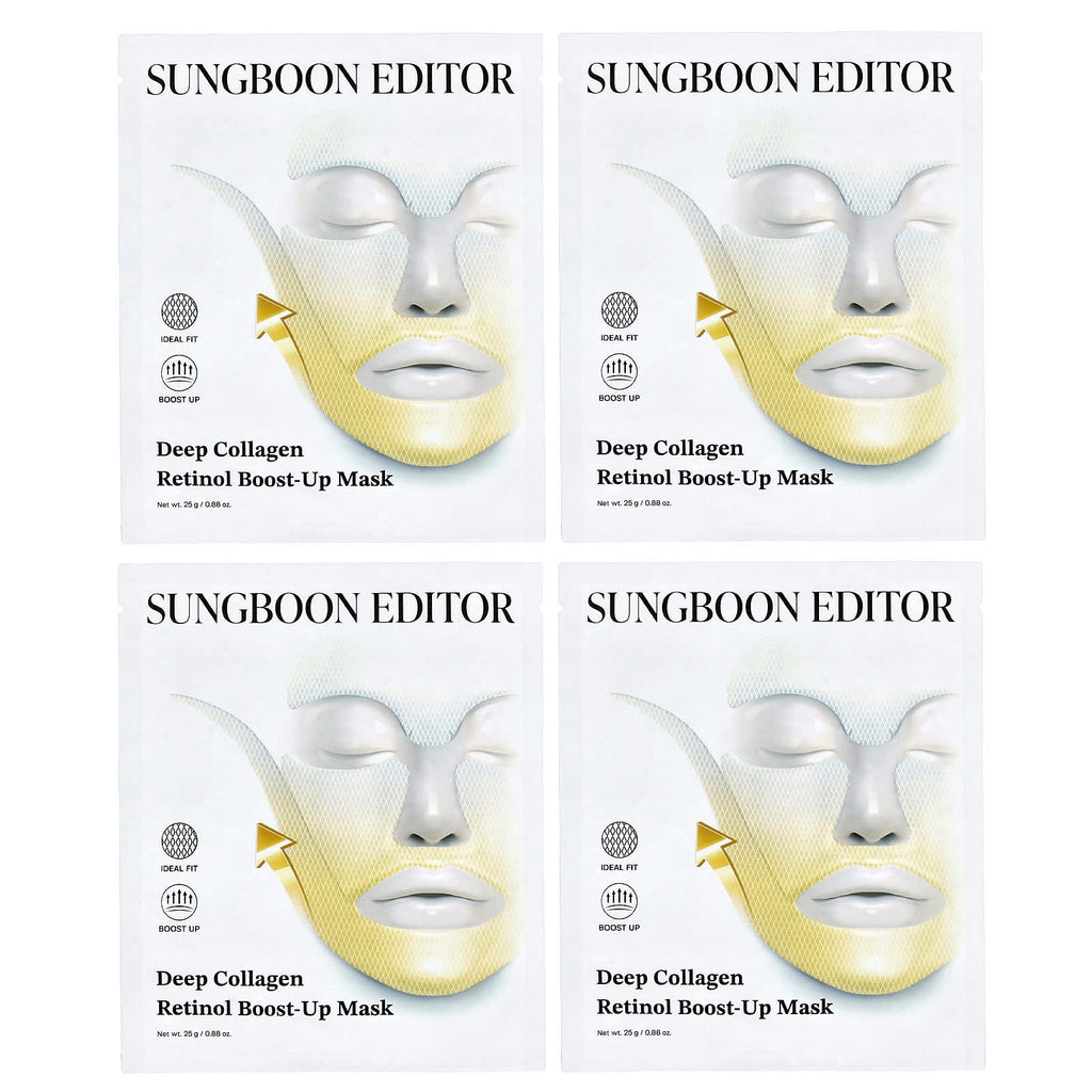 Sungboon Editor, Deep Collagen Retinol Boost-Up Beauty Mask , 4 Sheets, 0.88 oz (25 g) Each