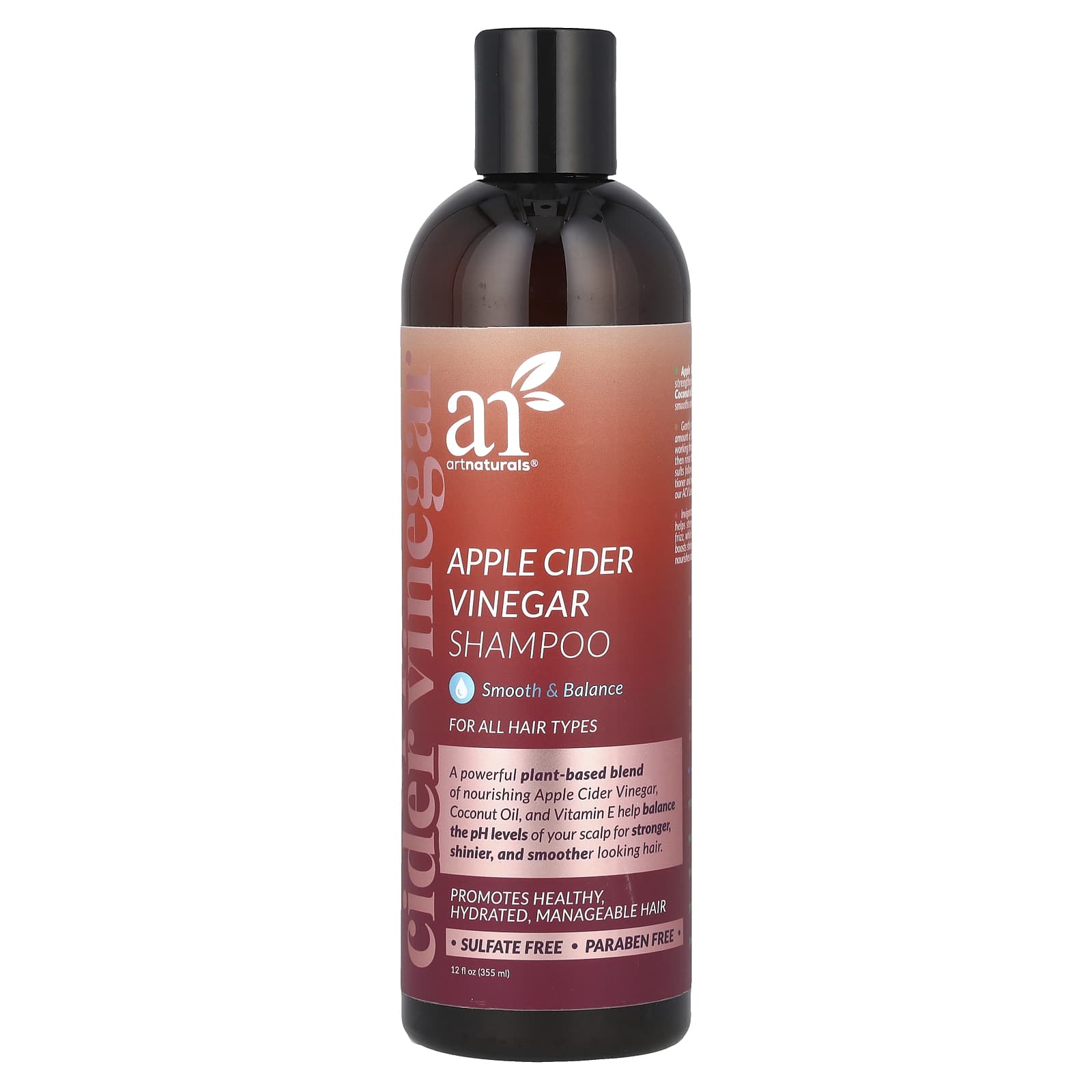 artnaturals, Apple Cider Vinegar Shampoo, For All Hair Types, 12 fl oz (355 ml)